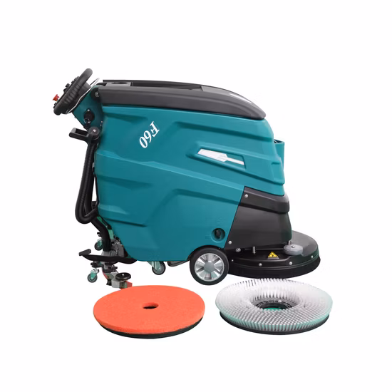 Blue Walk Behind Floor Washing Machine Scrubber Dryer avec mode Eco